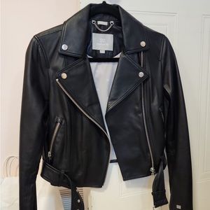 Soia & Kyo black leather jacket SZ small